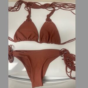 MIKOH Strappy Strings Bikini Set Sz Medium